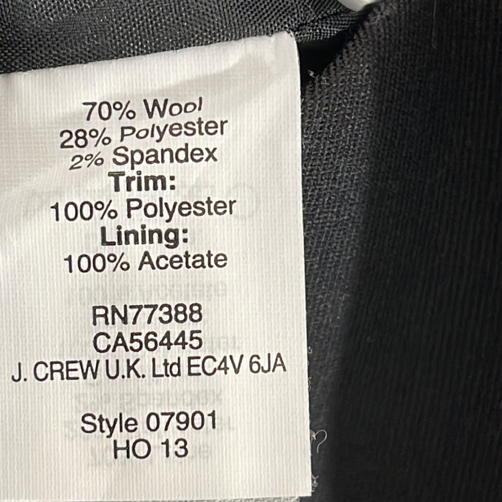 Madewell 2 Button Blazer Long Sleeve Solid Black Size 12 Career Style# 07901 - Picture 8 of 8